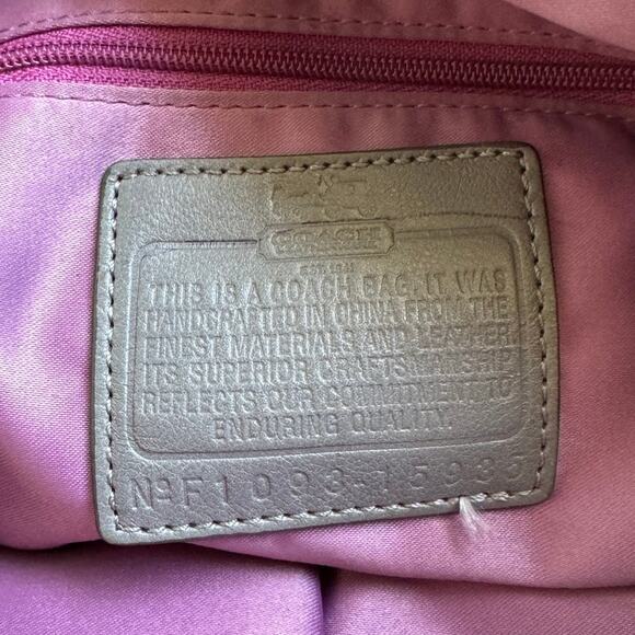 Coach Madison Dotted Op Art Sophia Satchel Bag Purse Signature C Silver 15935 - Picture 11 of 15